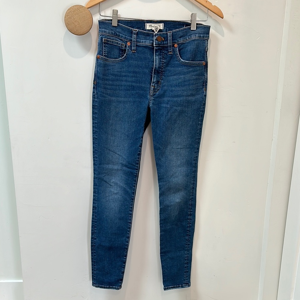 Madewell Women's 9” Mid-Rise Skinny Denim Blue Jeans